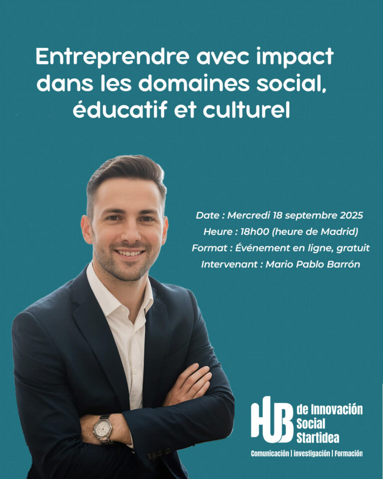 Webinaire: Entreprendre avec impact dans les domaines social, éducatif et culturel